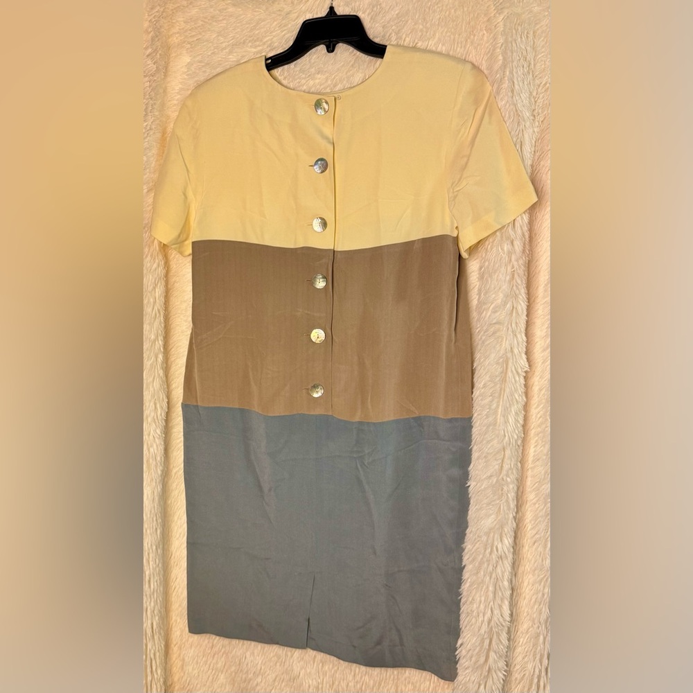 Vintage Barrie Pace LTD Silk 2-Piece Dress & Jacket Set — Size 14 - Picture 2 of 4